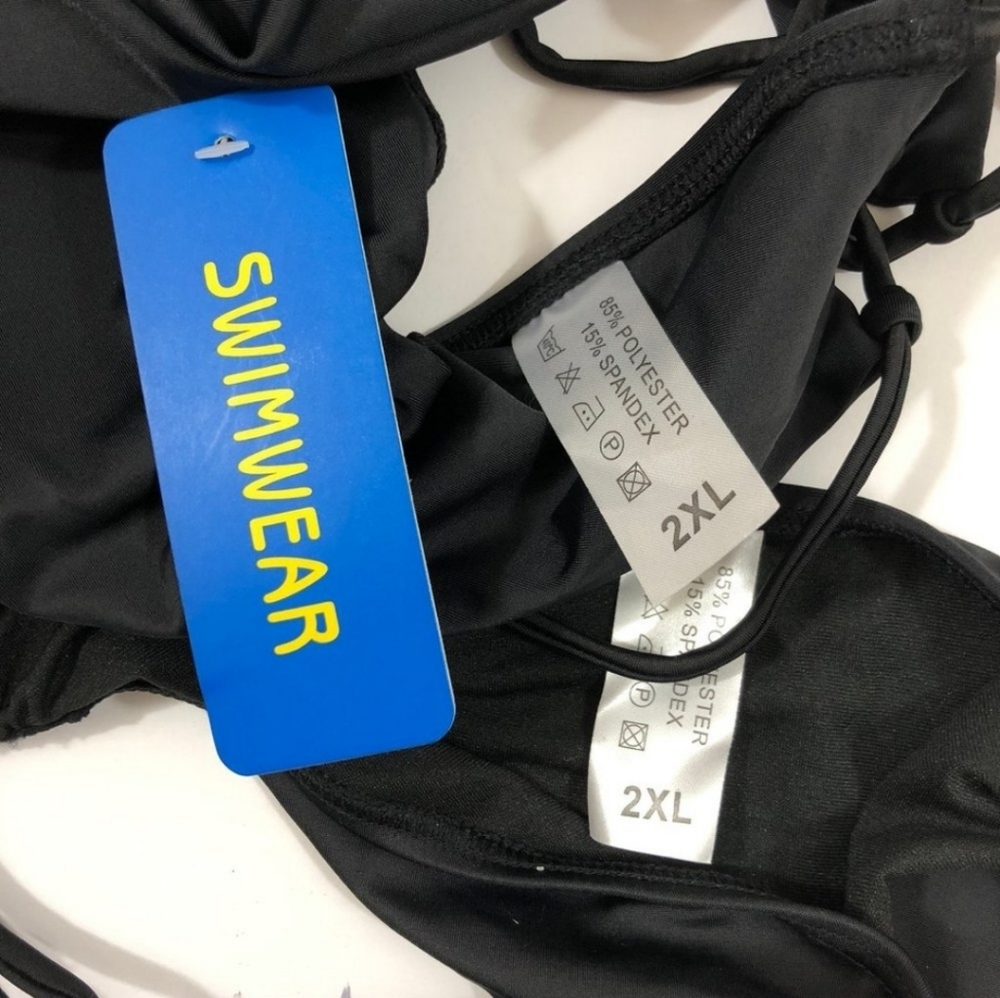 *NEW* 2-Piece Black Strappy Bikini - Picture 4 of 5